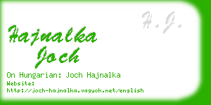 hajnalka joch business card